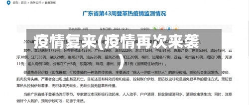 疫情复来(疫情再次来袭)