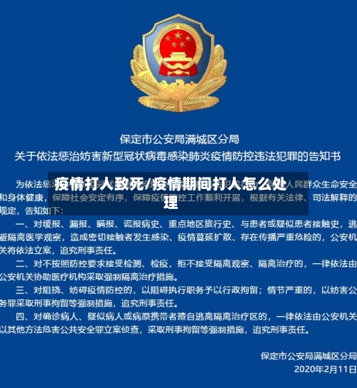 疫情打人致死/疫情期间打人怎么处理