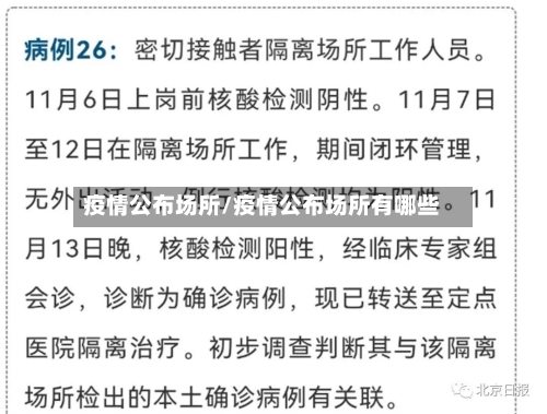 疫情公布场所/疫情公布场所有哪些