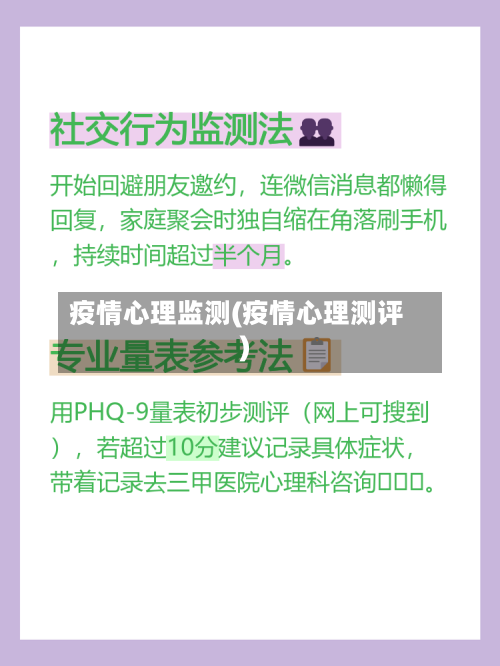 疫情心理监测(疫情心理测评)
