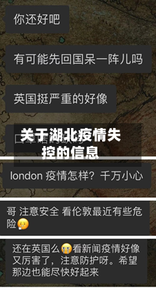 关于湖北疫情失控的信息